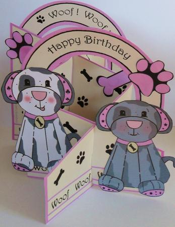 Doggie Cascade Deluxe -pink by Johanna Lambert