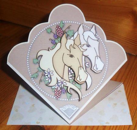 The Horses Scallop Top Spring Card by Johanna Lambert