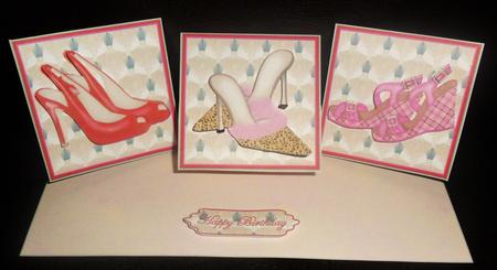 Shoes Galore Triple Easel Twist Card Kit by Johanna Lambert