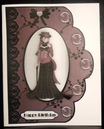 Perfectly Pink Scallop Edge Card Front by Johanna Lambert