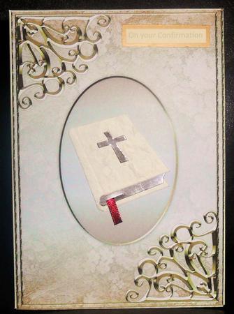 Textured Floral Card Front - Arctic by Johanna Lambert