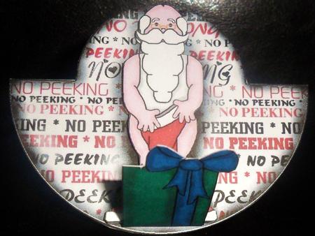 No Peeking Santa Wobble Over the Top Card by Johanna Lambert