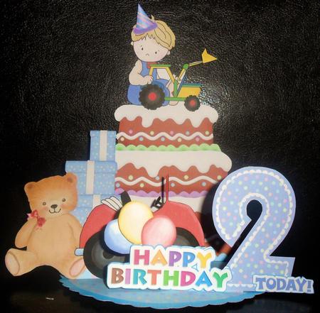 Giant Easel Tableau 3D Card Kit - King of the Castle/boy 1-4 by Johanna Lambert