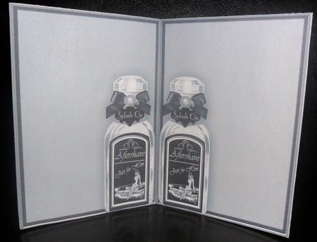Aftershave Splash on Grey Muted 7x5inch Card Insert by Johanna Lambert