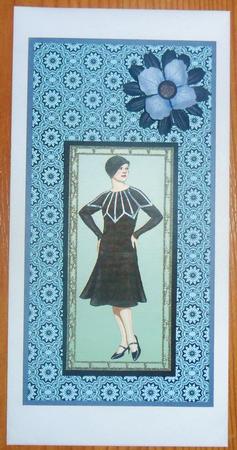 Blue Damask Backing Paper by Johanna Lambert