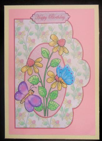 Fun Florals Scallop Edge Card by Johanna Lambert