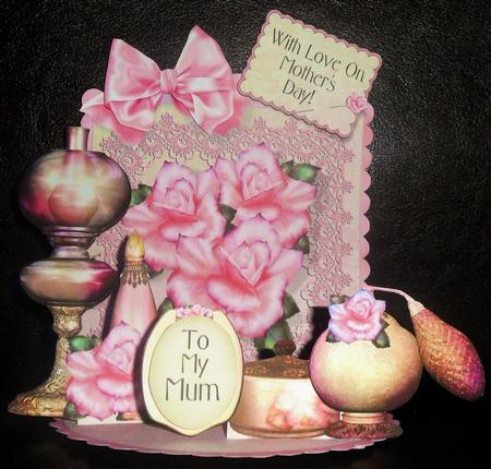 Giant Easel Tableau 3D Card Kit - Victorian Rose by Johanna Lambert