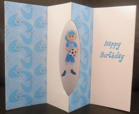 Football Player Internal Window Card Kit by Johanna Lambert