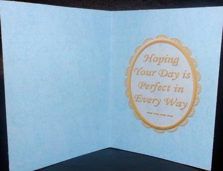 Insert for German Shepherd Card Blue/gold by Johanna Lambert