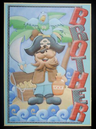 Over the Side Pirate Brother with Decoupage by Johanna Lambert