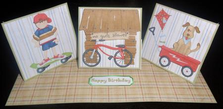 Boys Toys Triple Easel Twist Card Kit by Johanna Lambert