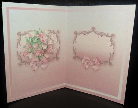 Pink Floral Roses Bouquet A5 Insert by Johanna Lambert