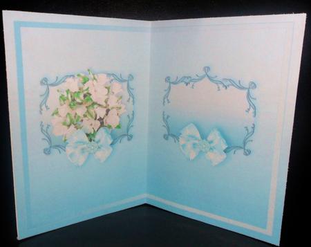 Aqua Floral Roses Bouquet A5 Insert by Johanna Lambert