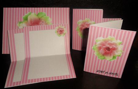 Pink Candy Stripe-stationery Set by Johanna Lambert