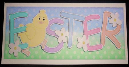 Large Dl Easter Chick Felties Quick Card with 3D Decoupage by Johanna Lambert