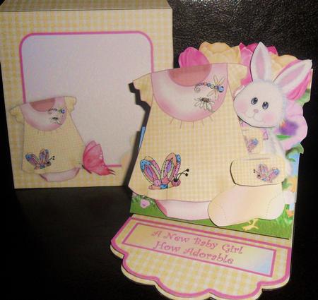 Easel Card Kit - Spring Babies - Girl by Johanna Lambert