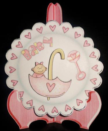 Bundle of Joy - Girl - Scallop Edge Plate Card Kit by Johanna Lambert