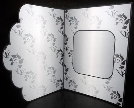 A Vision in Scarlet 2 Scallop Edge Card Insert by Johanna Lambert