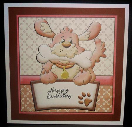 Barking Mad Friend Topper and Decoupage by Johanna Lambert