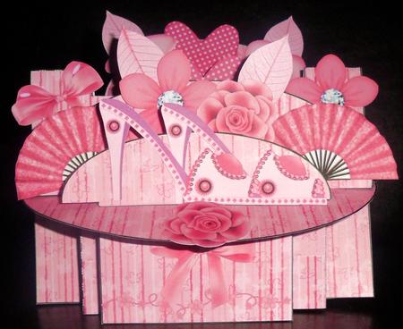 Girly Shocking Pink Shelf Card Kit by Johanna Lambert