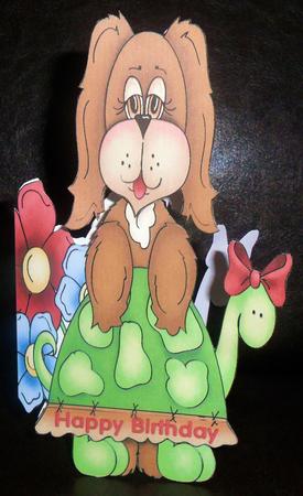 Doggie Shaped Birthday Card by Johanna Lambert