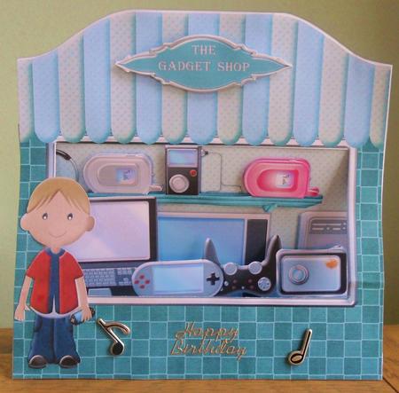 3D Gadget Shop Pop Up Window Card Kit by Johanna Lambert