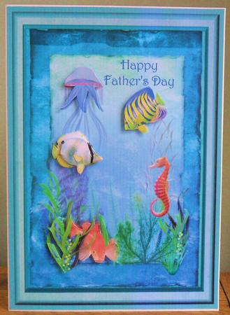 Ocean/tropical Fish Card 2 - Step by Step - Father's Day by Johanna Lambert