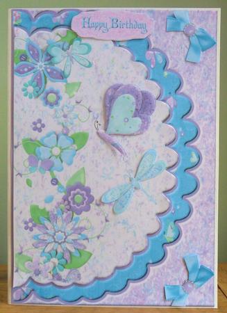 Floral Promises Fancy Card Front with Decoupage by Johanna Lambert