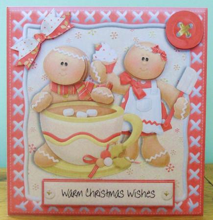 A Cake for Your Cuppa Gingerbread Christmas Card by Johanna Lambert