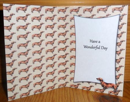 Dachshund Insert with Message (cream) by Johanna Lambert