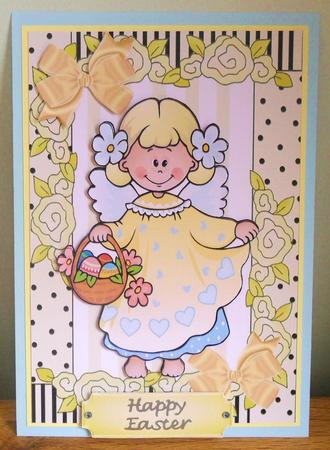 Little Flower Girl, in a Floral Frame by Johanna Lambert