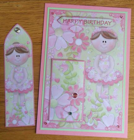 Ballerina Tippy Toes Bookmark Keepsake Card Sheet by Johanna Lambert
