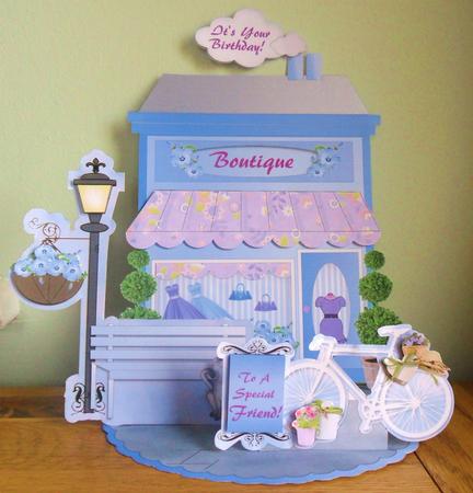 Giant Easel Tableau 3D Card Kit - Little Blue Boutique by Johanna Lambert