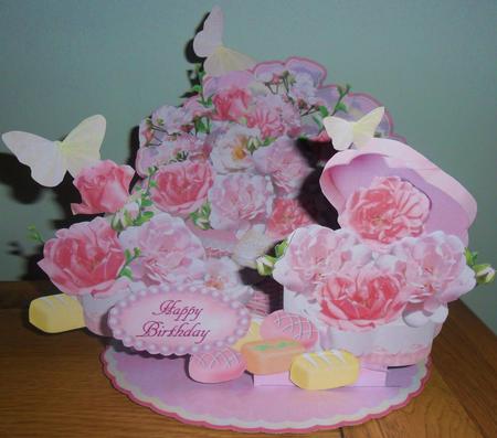 Giant Easel Tableau 3D Card Kit - Sugar Candy Roses by Johanna Lambert
