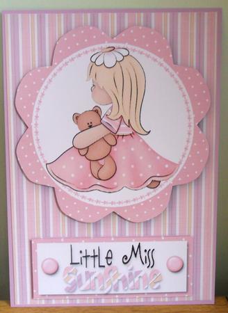 Little Miss Sunshine Quick Card Front by Johanna Lambert