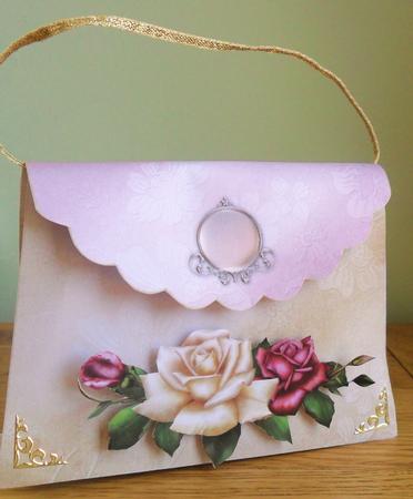 Vintage Roses - Handbag Box by Johanna Lambert