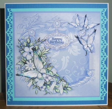 Lilac Flowers and Butterflies on an Arched Frame by Johanna Lambert