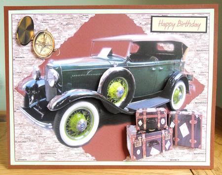The Vintage Car Journey Decoupage by Johanna Lambert