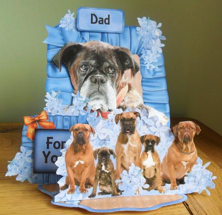 Giant Easel Tableau 3D Card Kit - Champion Boxers by Johanna Lambert