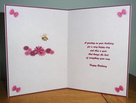 Pretty Pink Flowers Insert by Johanna Lambert