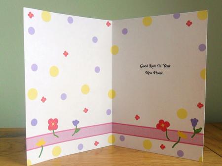 Doodle Flowers Good Luck in Your New Home A5 Portrait Insert by Johanna Lambert