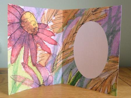 Pink Daisy and Grass Insert by Johanna Lambert