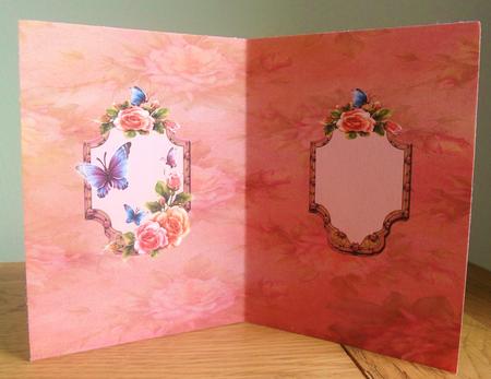 Shimmering Roses and Butterflies Insert by Johanna Lambert