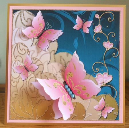 5 Butterflies Multi Scalloped Layers Topper 6 by Johanna Lambert