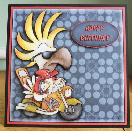 Born to Be Bad 2 - Decoupage Card by Johanna Lambert