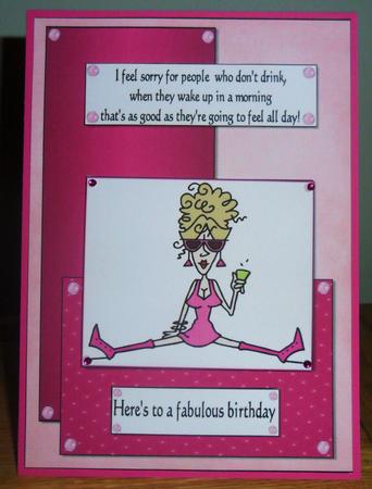 Rita Feels Good on Her Birthday Quick Card by Johanna Lambert