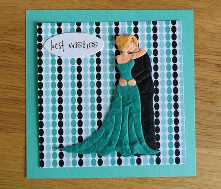 Spotty and Dotty Backing Paper in Aqua and Black by Johanna Lambert