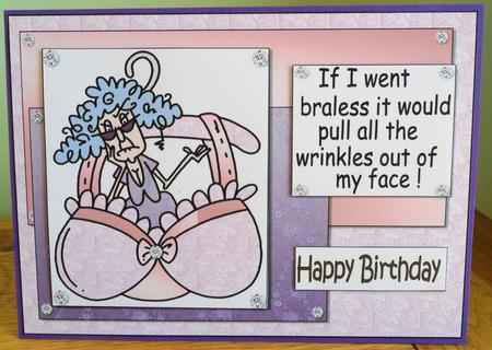 Stella's Gone Braless Quick Card by Johanna Lambert
