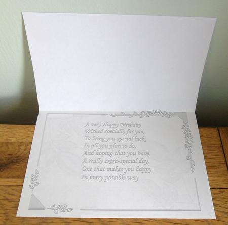 Birthday Insert Silver Leafy Frame by Johanna Lambert