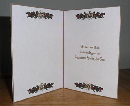 Christmas Holly & Berries Insert by Johanna Lambert